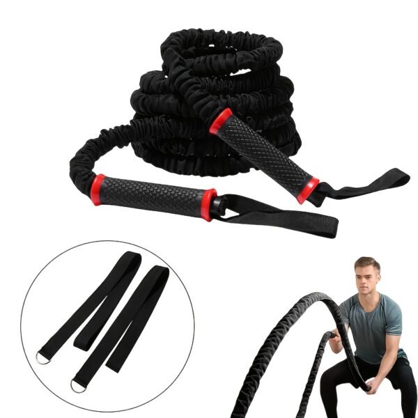 1563176f-0450-4570-8d2e-36604d6f1712.jpg Heavy-Duty Battle Rope Set (2pcs) Fitness Training Throwing Rope for Strength & Fat Burning