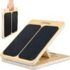 Professional Wooden Slant Board Adjustable Non-Slip Calf Stretching & Rehab Trainer