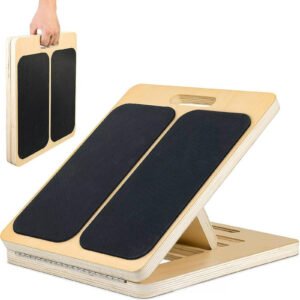 Professional Wooden Slant Board Adjustable Non-Slip Calf Stretching & Rehab Trainer