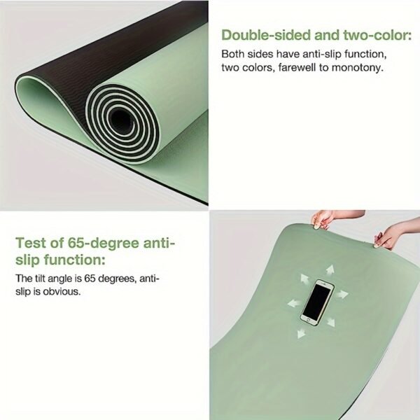 1fec07be260a85a899fac9b21861c086.jpg Non-Slip Yoga Mat with Carrying Strap Textured Surface Exercise Mat for Fitness & Training