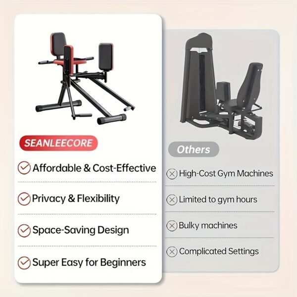 26c0f1e4-0cac-4f95-9ab6-955a756f19c4.jpg Home Gym Glute & Hip Trainer - Adjustable Resistance Leg Press Machine with Padded Seat