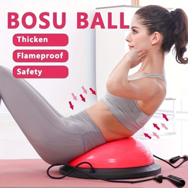 530fc699-1c78-4141-94db-4f48db2544de.jpg Half-Round Balance Yoga Ball Speed Training Stability Dome for Core Workout (Blue)