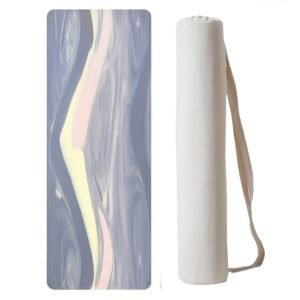 72dd1075-5969-404b-b9fb-99005db9e82a.jpg 5mm Thick Non-Slip Yoga Mat Purple with Marble & Striped Design