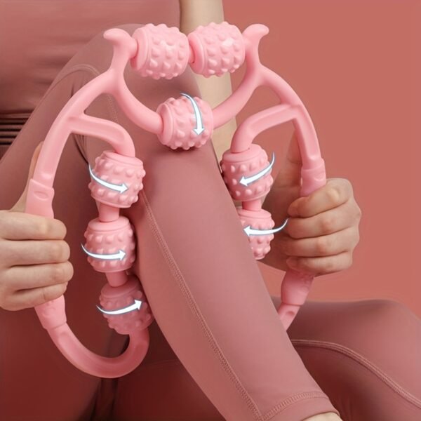 81bfcf3f-389a-47a3-816e-aa55df3ec6d9.jpg 9-Wheel Leg Massage Stick Deep Tissue Muscle Roller for Circulation & Recovery