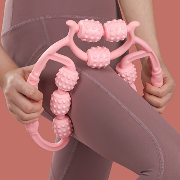 89e5dae1-2744-437b-9156-a70c3060b3ae.jpg 9-Roller Leg Massager Clamp Circulation Boosting Muscle Relaxation Fitness Tool