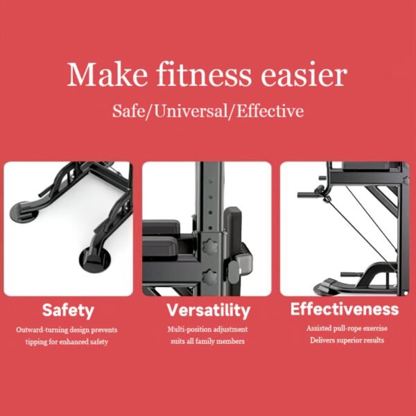 8d6a9b45-1923-47ed-96bb-2585540d9b34.jpg Multifunctional Pull-Up & Dip Station Single & Double Bar Home Gym Fitness Equipment