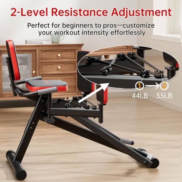 9ad2621b-c481-4900-8250-caf1d2dd9f74.jpg Home Gym Glute & Hip Trainer - Adjustable Resistance Leg Press Machine with Padded Seat