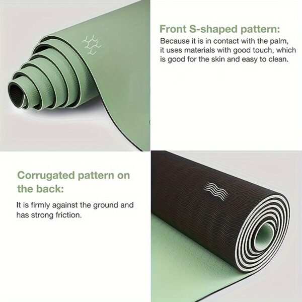 9cb1b4275ec50b4c798d2b4248cece3c.jpg Non-Slip Yoga Mat with Carrying Strap Textured Surface Exercise Mat for Fitness & Training