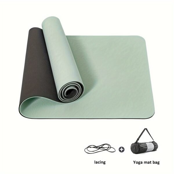 bce9b28b-5478-43a1-b283-cda7827dfdb6.jpg Non-Slip Yoga Mat with Carrying Strap Textured Surface Exercise Mat for Fitness & Training