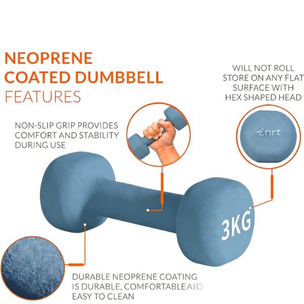 d17a4eca-c120-49e8-ac0f-6d8e4393bda6.jpg Premium 3kg Dumbbell Set (2 Pack) Multi-Size Frosted Vinyl Anti-Slip Anti-Roll Weights